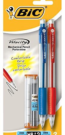 BIC Velocity Mechanical Pencils, Black, 0.5mm, 2-Pack