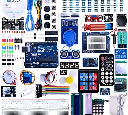 ELEGOO UNO R3 Project Complete Starter Kit with Tutorial for Arduino UNO (63 Items)