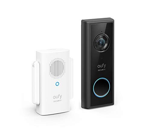 eufy Security, Video Doorbell (Battery-Powered) with Chime, 1080p, 120-Day Battery Life, Easy Installation, Encrypted Local Storage, No Monthly Fees (Requires Micro-SD Card)