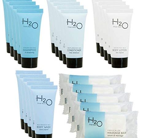 H2O Therapy | 1-Shoppe All-In-Kit | Hotel Size Amenities Set | Hotel/AirBnB/VRBO/Vacation Rental Soap Set | (75 pcs)