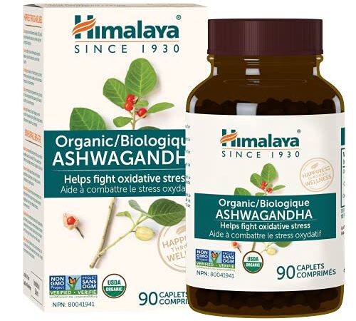 Himalaya Organic Ashwagandha, 670 mg, 90 Caplets, 3 Month Supply