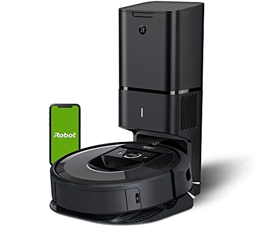 iRobot Roomba i7+ (7550) Robot Vacuum with Automatic Dirt Disposal - Empties Itself for up to 60 days, Wi-Fi Connected, Smart Mapping, Works with Alexa, Ideal for Pet Hair, Carpets, Hard Floors, Black