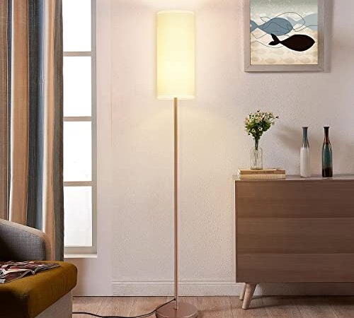 Karjoefar Floor Lamp for Living Room, Modern Floor lamp with Remote Control and Stepless Dimmable Bulb, Standing Lamp Tall Lamp for Living Room Bedroom Office