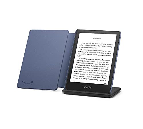 Kindle Paperwhite Signature Edition Essentials Bundle including Kindle Paperwhite Signature Edition 32GB - Wifi, Amazon Leather Cover, and Wireless Charger