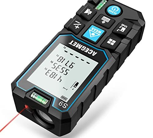 Laser Measure, ACEGMET Laser Measurement Tool 70m/229Ft (Ft/in/M) Backlit LCD with Mute Function Laser Distance Measure, Pythagorean Mode, Measure Distance, Area and Volume Laser Distance Meters