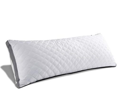 Oubonun Premium Adjustable Loft Quilted Body Pillows - Hypoallergenic Fluffy Pillow - Quality Plush Pillow - Down Alternative Pillow - Head Support Pillow - 21"x54"