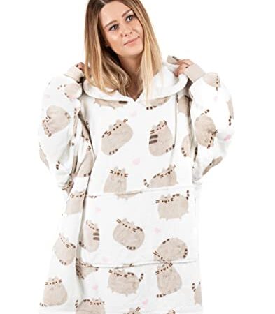 Pusheen Vuddie Oversized Blanket Hoodie Women Ladies Cat White Fleece