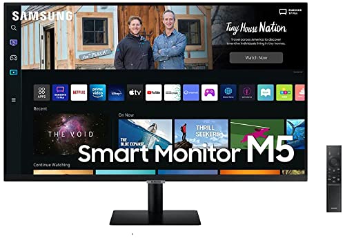 Samsung 27-Inch FHD 1080p Smart Monitor and Streaming TV (LS27BM500ENXGO) - Black