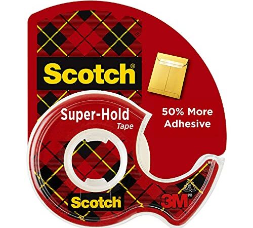 Scotch Tape Super Hold Tape, 19mm Wide X 16.5M, 1 Roll in Dispensers