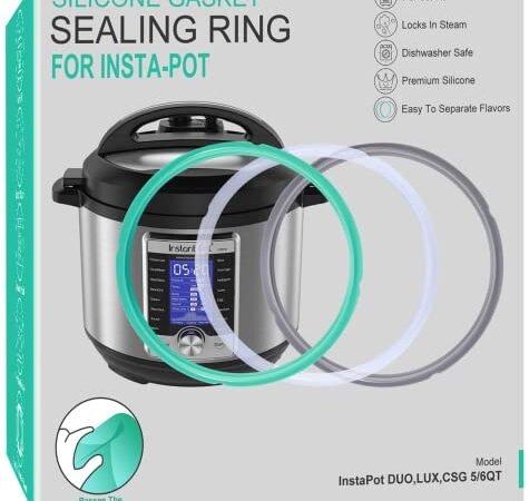 Sealing Ring for 6 Quart Instant Pot - Replacement Silicone Gasket Seal Rings for 6 Qt Instapot Programmable Pressure Cooker - Insta Pot Accessories Fit for 6QT