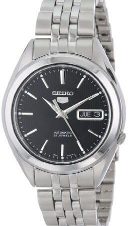 Seiko Men's SNKL23 Stainless Steel Analog with Black Dial Watch