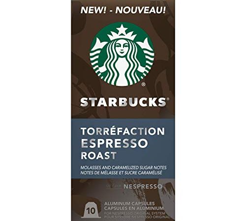 Starbucks by Nespresso Espresso Roast Nespresso Coffee Capsules, Original Line Compatible, 5 X 10 Nespresso Coffee Pods, 50 Count