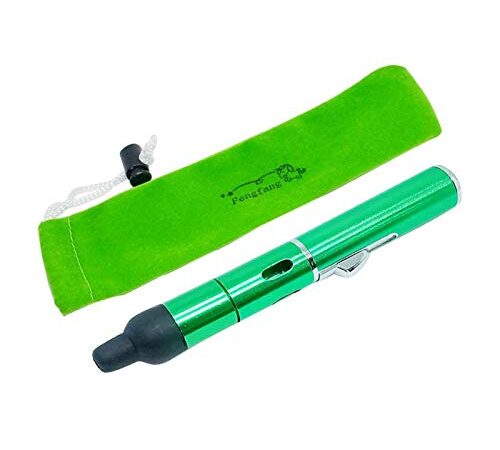 Torch Lighters,Portable Metal All in One Pipe Built-in Detachable Inflatable Lighter(Green)