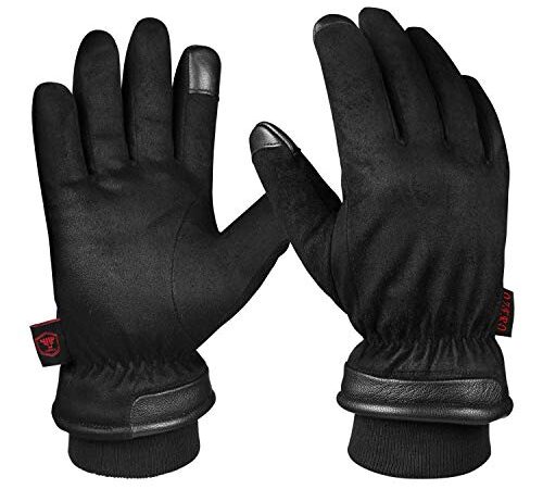 Waterproof Winter Gloves -30 ℉ Coldproof Touchscreen Thermal Glove Insulated in Cold Weather for Motorcycle Driving Thermal Gifts for Men and Women Medium Black