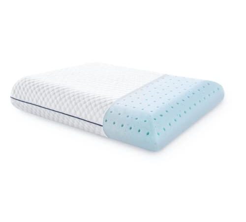 WEEKENDER Ventilated Gel Memory Foam Pillow - Washable Cover - Standard Size, White (WKSS30GF)