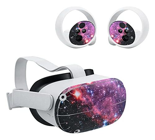 Wigearss Stickers Skin for Oculus Quest 2 VR Headset and Controller, Decal Skin Stickers for Oculus Quest 2 - Galaxy