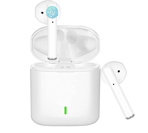 Wireless Earbuds, Bluetooth 5.0 Wireless Headphones Sport Bluetooth Earphones in Ear Noise Cancelling Earbuds with Mic,20H Playtime,IP7 Waterproof,Low Latency Stereo Earphones for iOS and Android