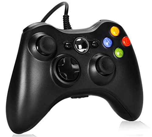 Xbox 360 Wired Controller Gamepad Controller for 360 with Dual Vibration Turbo for Microsoft Xbox 360/360 Slim and PC Windows 7,8,10,11