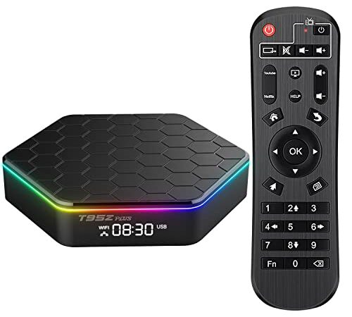 Android 12.0 TV Box T95zplus ，6k/3D HD Tv Box H618 Quadcore 4GB RAM 32GB ROM 2.4G/5.0G Dual WiFi & BT 5.0 Android Box Support Multi-Lingual TV Box with LAN Ethernet 10/100M for Chat Movie Game etc.