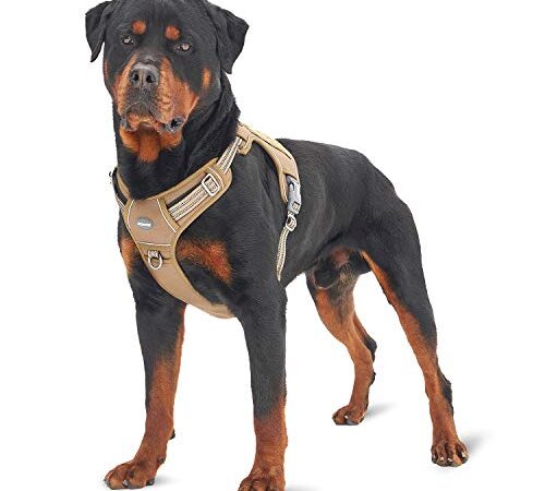 Auroth Tactical Dog Harness for Small Medium Large Dogs No Pull Adjustable Pet Harness Reflective K9 Working Training Easy Control Pet Vest Military Service Dog Harnesses