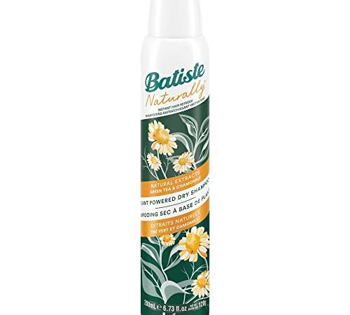 Batiste Naturally, Green Tea & Chamomile, Natural Dry Shampoo, 200-ml