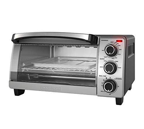 BLACK + DECKER 4 Slice Natural Convection Toaster Oven Stainless Steel, TO1755SBC