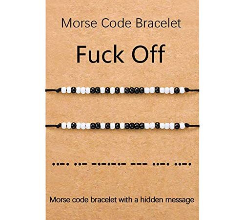 BMMYE 2pcs Morse Code Bracelets Couple Bracelets Handmade Boyfriend Girlfriend Jewelry Pulseras para Parejas