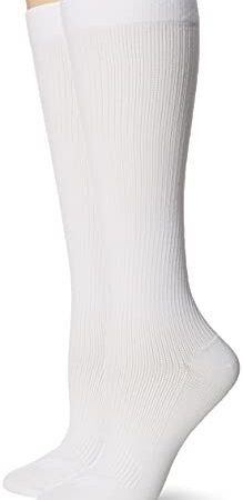 Dr. Scholl's Women's Graduated Compression Knee High Socks - 1 & 2 Pair Packs, White, 4-10