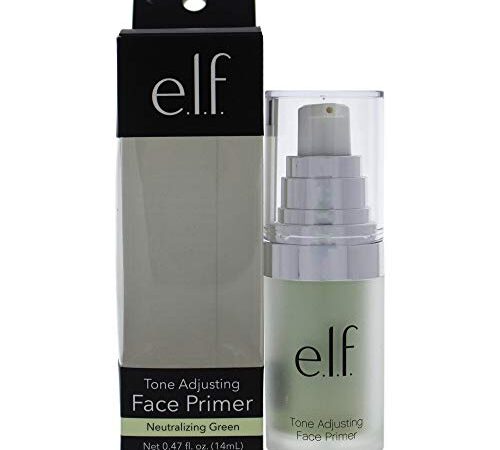 e.l.f. Tone Adjusting Face Primer, Neutralizes Redness & Uneven Skin Tones, Preps Skin & Creates Makeup Base, Small, 0.47 Fl Oz (14mL)