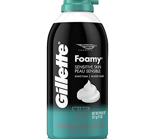 Gillette Foamy Shaving Cream, Sensitive Skin, 11 Ounce