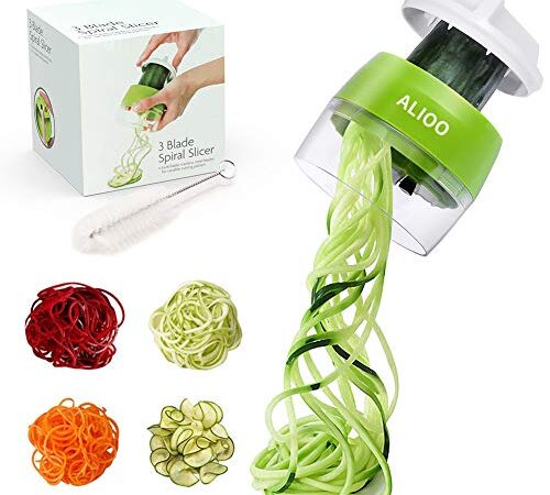 Handheld Spiralizer Vegetable Slicer,Mini Hand Held Vegetable Spiralizer Slicer,Heavy Duty Veggie Spiral Cutter Pasta Spaghetti Maker for Carrot Cucumber Potato Zucchini Noodle