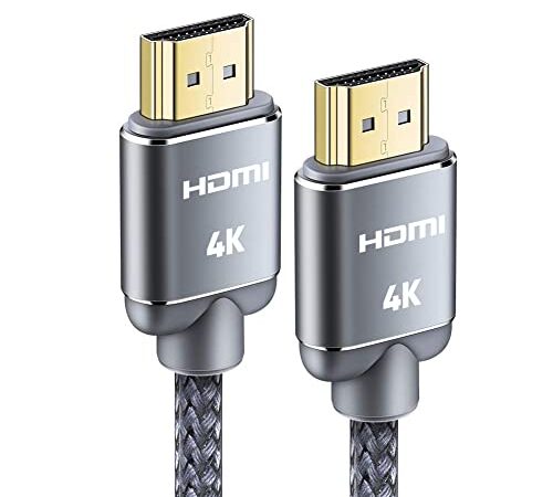 HDMI Cable 6.6feet(2meter), 4K HDMI Lead-Snowkids HDMI Cable 4K@60Hz, 3D Support, Ethernet Function, Video 4K UHD 2160p, HD 1080p, 3D - (for Fire TV, for PS3/4, for Netfilx)