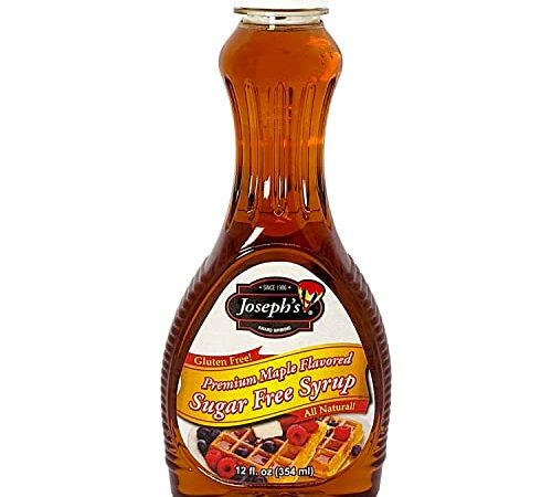 Joseph’s Sugar Free Maple-Flavoured Syrup, Gluten Free, 354ml, brown