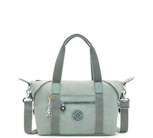 Kipling Women's Art Mini Tote Bag, Lightweight Small Weekender, Nylon Travel Handbag, Tender Sage C, 15.25''L x 7.75''H x 7.25''D