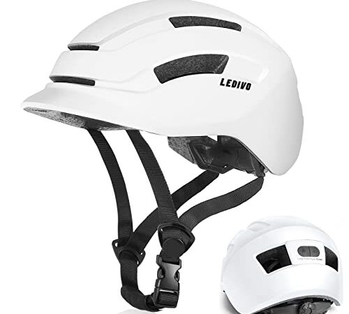 LEDIVO Adult Bike Helmet, Sleek Light & Cool Bicycle Helmet with CPSC & CE Certified, Adjustable Size Cycling Helmet for Urban Commuter Women Men Adlut