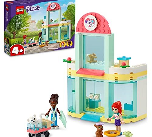 LEGO Friends Pet Clinic 41695 Building Kit; with 2 Mini-Dolls Including Mia, Plus Cat and Rabbit Toys; Creative Birthday Gift for Kids Aged 4 and up (111 Pieces)