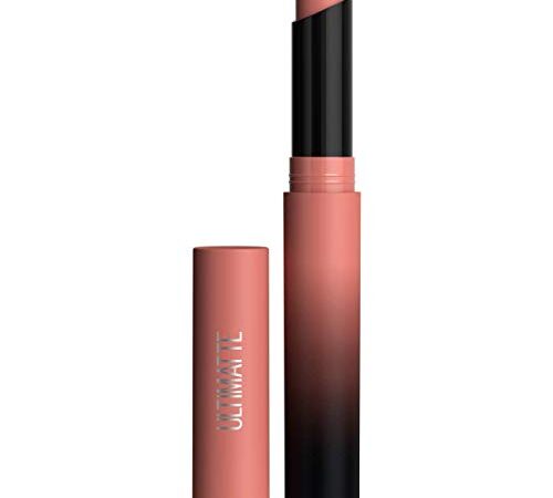 Maybelline New York Lipstick, Color Sensational Ultimatte Slim Matte Lipstick, Non-Drying, Intense Color Pigment, More Blush, Rose Pink, 0.06 oz