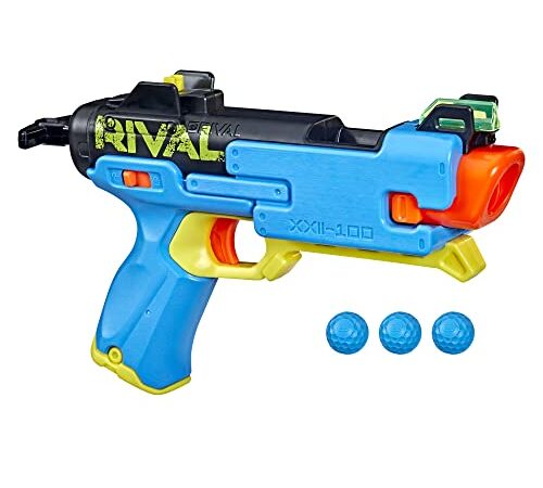 NERF Rival Fate XXII-100 Blaster, Most Accurate Rival System, Adjustable Rear Sight, Breech Load, Includes 3 Rival Accu-Rounds