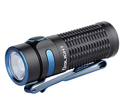 OLIGHT Baton3 Rechargeable Flashlight 1200 Lumens LED Flashlight, Charging with Magnetic Charging Cable, Variable-Output Side-Switch EDC Flashlight for Outdoors Camping Hiking (Black)