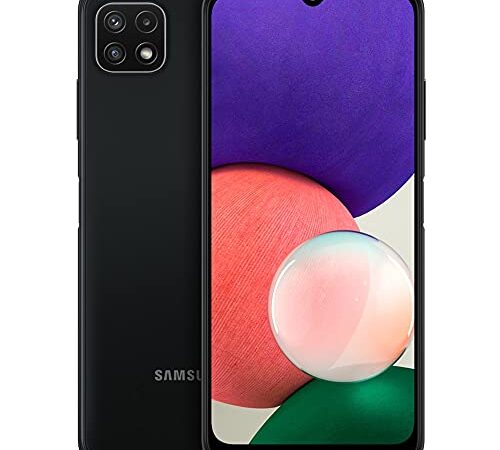 Samsung Galaxy A22 (128GB, 4GB) 6.4 inch, Android 11, 5000mAh Battery, Quad Camera, Dual SIM GSM 4G Volte Unlocked (T-Mobile, Metro, Global) International Model A225M/DSN (Fast Car Charger Bundle, Black)