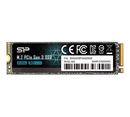 Silicon Power 1TB NVMe M.2 PCIe Gen3x4 2280 TLC R/W up to 2,200/1,600MB/s SSD (SU001TBP34A60M28CA)