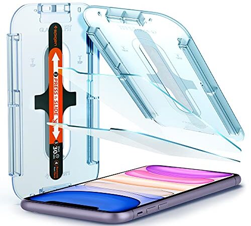 Spigen Tempered Glass Screen Protector [GlasTR EZ FIT] Designed for iPhone 11 / iPhone XR [6.1 inch] [Case Friendly] - 2 Pack