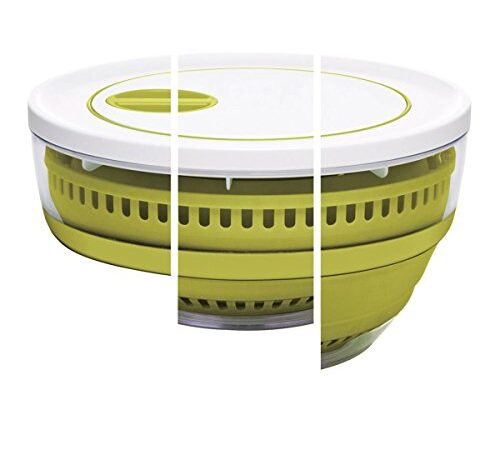 Starfrit 093145-004-0000 Starfrit 093145 Collapsible Salad Spinner, 4L Capacity, Green