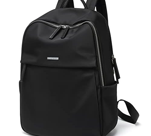 Womens Laptop Backpack with Separate Laptop Compartment Water Resistant Computer Backpacks Fits 14 Inch Notebook Travel Work College Bags (14-Inch, Black)