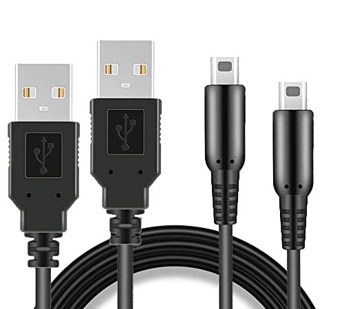 4FT USB Charger Cable for Nintendo New 3DS XL/New 3DS/ 3DS XL/ 3DS/ New 2DS XL/New 2DS/ 2DS XL/ 2DS/ DSi/DSi XL Charging Cord 2 Pack