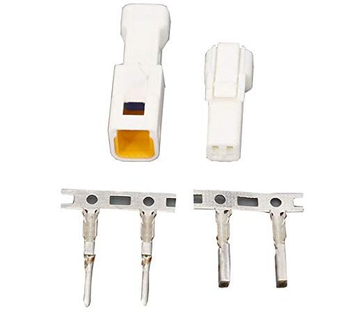 5 Sets JST Type Automotive Connectors 02T-JWPF-VSLE-S and 02R-JWPF-VSLE-S 2 Pin Waterproof Connectors Male and Female Butt Plugs