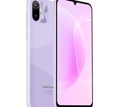 Android 11 3G Phone, Ulefone Note 6 Unlocked Smartphone, 6.1” HD+ Full Screen, Quad-core 1GB+32GB Mobile Phone, 3300mAh Battery, Face Unlock, AI Camera 5MP+2MP Cell Phones- Purple