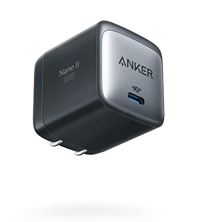 Anker USB C Charger, 713 Charger (Nano II 45W), GaN II PPS Fast Compact Foldable Charger for MacBook Pro 13, Galaxy S22/S22+/S22 Ultra/S21, Note 20/10, iPhone 13/Pro/Pro Max, Steam Deck, and More