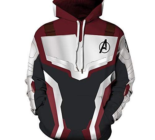 Avengers Superhero Hoodie Advanced Tech Sweatshirt Halloween Cosplay Hooded Jacket (3DWY71,L)