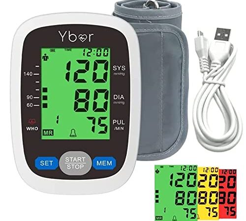 Blood Pressure Monitor for Home use,Upper Arm Digital Blood Pressure Monitor with 17.32" Wide-Range Cuff, Large Backlit Display,2X99 Reading Memory -Black